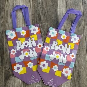 Authentic Ron Jon colorful Tote Bags (set of 2)
